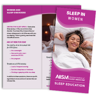 Sleep in Women Patient Education Brochures (50 brochures)