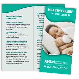 Healthy Sleep in Children Brochures