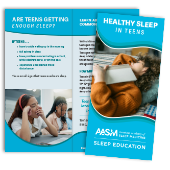 Healthy Sleep in Teens Brochures