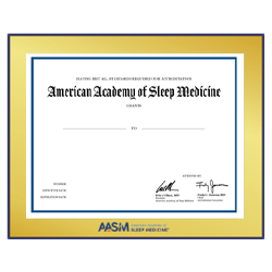 AASM Branded Premium Gold Certificate Holder
